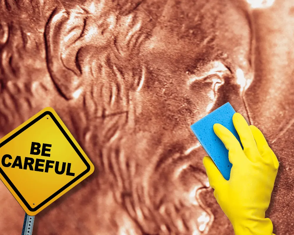 how do you clean copper pennies without damaging them