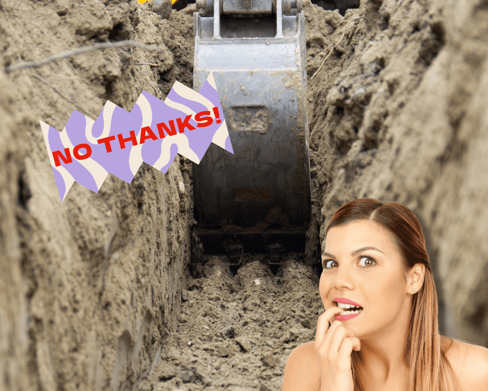 digging a hole a foot wide
