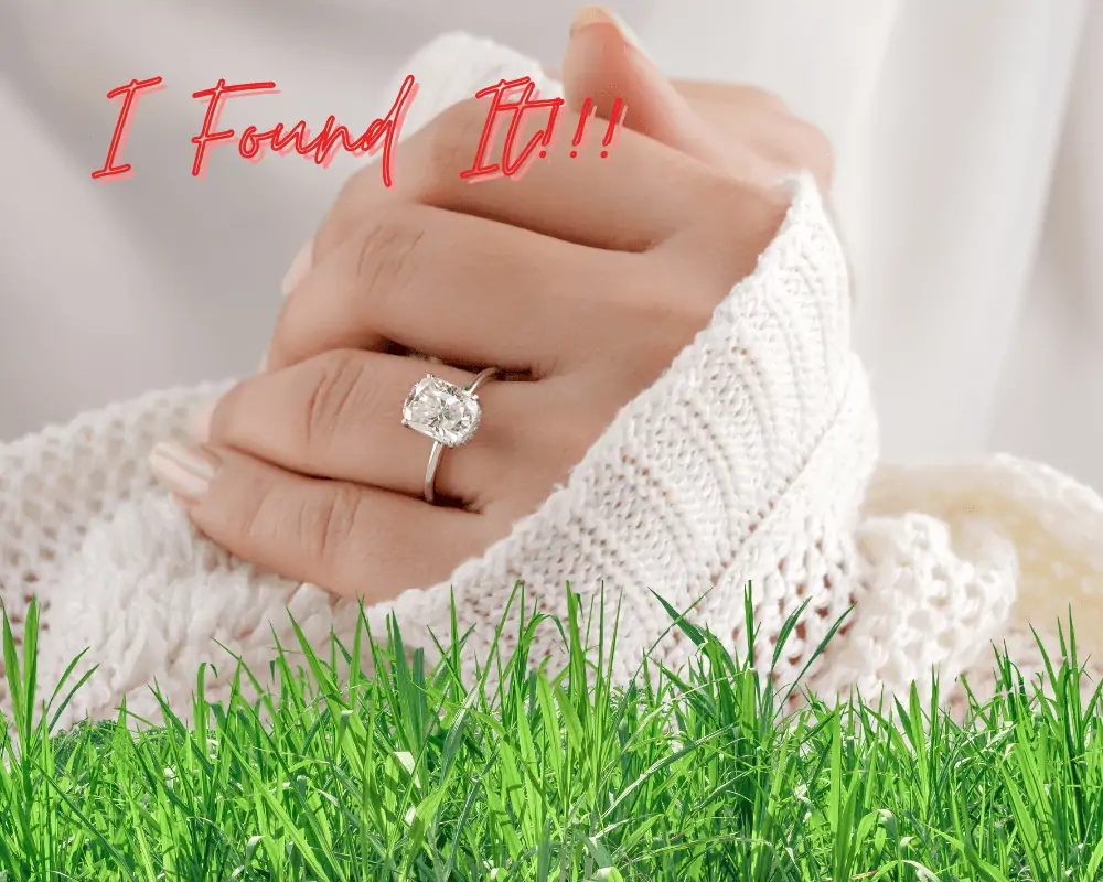 how to find a diamond ring in the grass