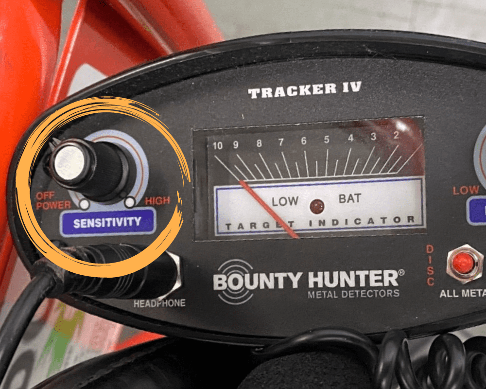 bounty hunter tracker iv sensitivity knob